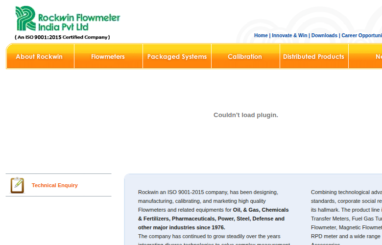 Rockwin casino homepage screenshot