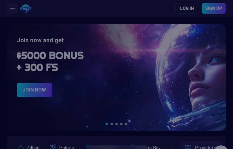 Spinjo casino homepage screenshot